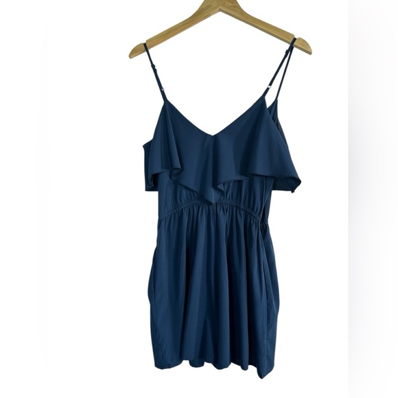 Elegant Blue Ruffle Romper - Picture 1 of 2